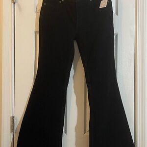 NWT Free People Black Corduroy Flare Pants size 27 regular fit